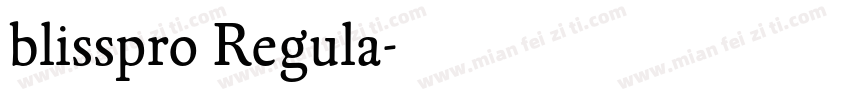 blisspro Regula字体转换
